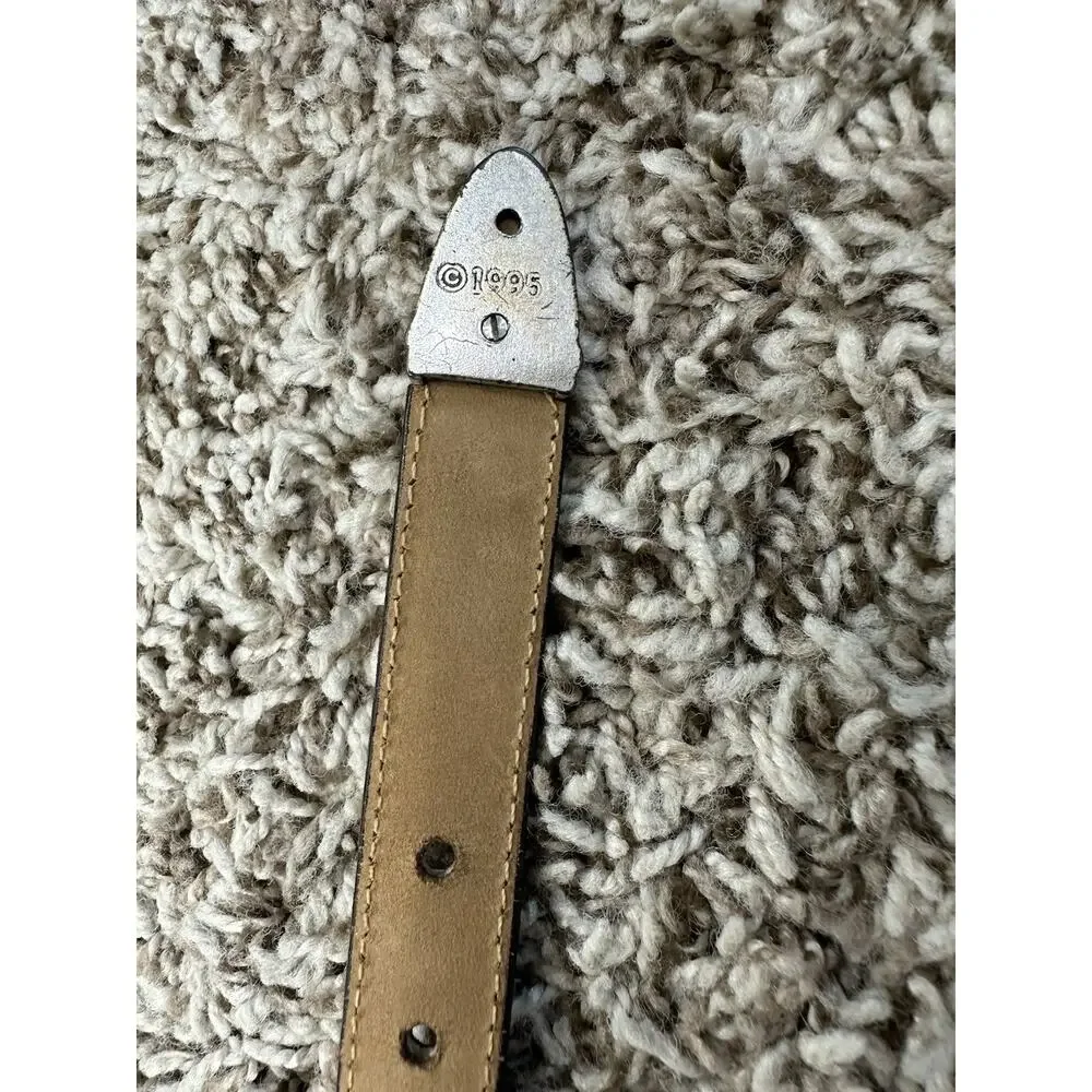 Brighton Vintage 1995 Skinny Adjustable Brown‎ Leather Belt M (E3165) 34